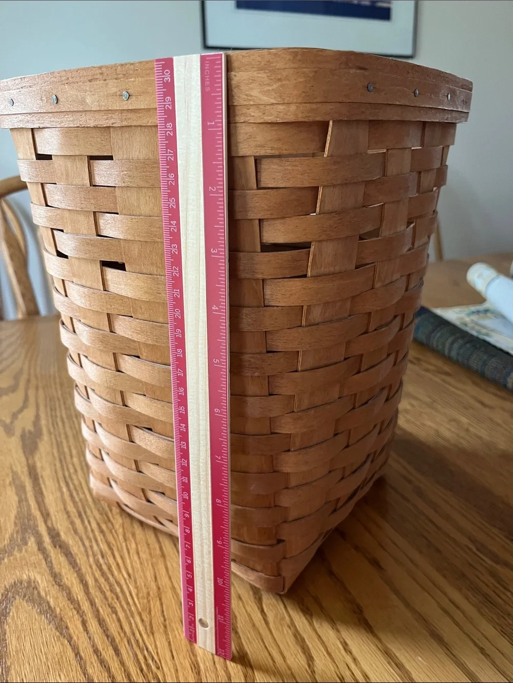 Longaberger Basket 12 inch by 9.25 inch square basket  no liner
